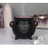 Spirit of Equinox Pentagram Cauldron Incense Holder, Black