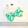 Cat Bow Collar, Green Dinosaur Pattern, Quick Release Safety Buckle,