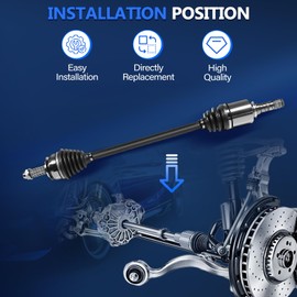 Maxfavor CV Axle Front Pair AWD Fit for Subaru Forester 2009-2013 CV Axle, for 2011-2014 Subaru Impreza CV Axles, for 2013-2015 Subaru XV Crosstrek Axle, 2013 WRX CV Shaft Asssembly Left Right Side