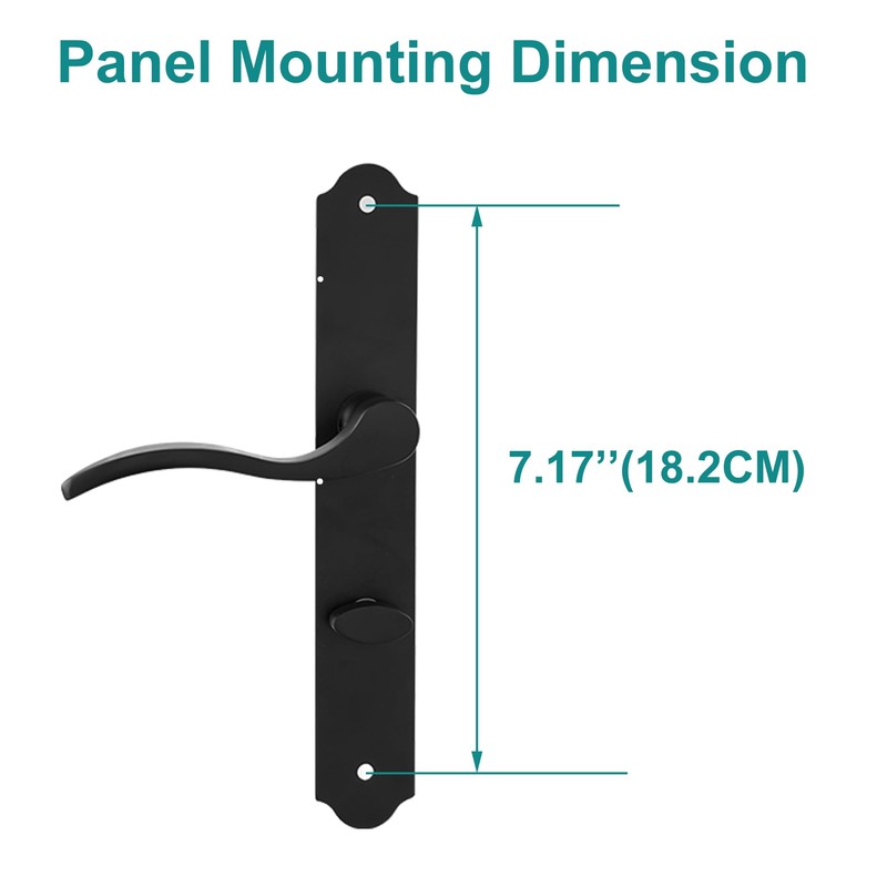 MaxxGeek Flat Slot Storm Door Handle Complete Set, Mortise Keyed