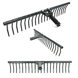 Hay Rake Lightweight Aluminum 24" Head (Black)