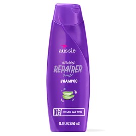 Aussie Aussie Miracle Repairer Shampoo with Aloe for All Hair Types, Paraben Free, 360 mL