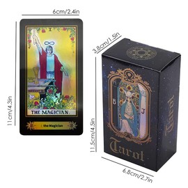 VOVOH Tarot Cards Deck, 78 Holographic Classic Tarot Cards with Surface Laser with English Edition Guidebook for Beginners (English Edition)