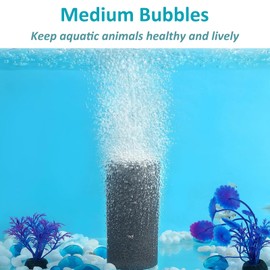 YUDOTE Aquarium Air Stones 10cm Large Aerator with Aerator for Home or Market, Aquatic Animals, Turtles, Aquariums, Ponds, Hydroponic Buckets and More, Grey, Pack of 2