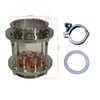 4 inch Glass Reflux Column Section with Copper Bubble Plate