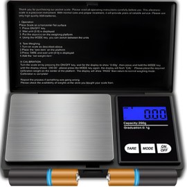 Retoo Pocket Scales Precision Scales 200g/0.01g, Digital Scales with LCD Display, Tare Function, 7 Units, Gram Scale, Precision Scale, Gold Scale, Letter Scale, Coin Scale, Fine Gram Scales with 2