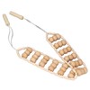 Back Massager Roller Rope Wood Back Roller Massage Manual Relief