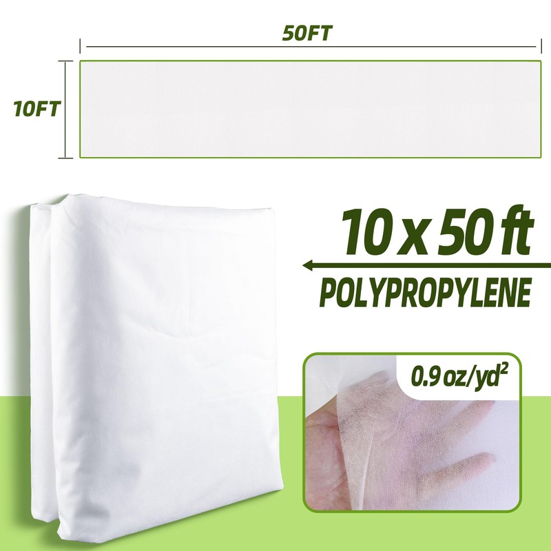 10x50ft Plant Covers Freeze Protection- Frost Cloth Blanket Floating Row
