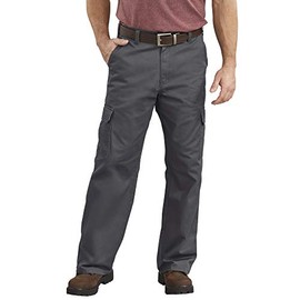 Dickies Men's Loose-Fit Cargo Work Pant, Charcoal, 40W x 32L