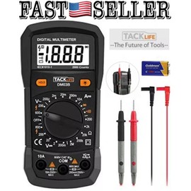 TACKLIFE Multimeter Electrical Tester 2000 Counts Manual-Ranging Amp Volt Meter