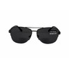 square aviator BIFOCAL READING SUNGLASSES gunmetal frame dark gray lens