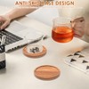 6 Pcs Wooden Coasters with Holder, Coffee Table Coasters for