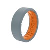 Groove Life Edge Storm Grey/Orange Silicone Ring - Breathable Rubber