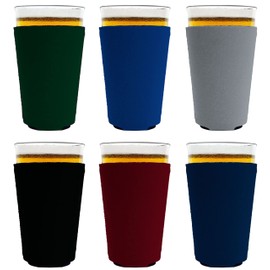 Blank Neoprene Pint Glass Coolie (Variety Color 6 Pack)