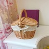 RXMORI Willow Basket Picnic Basket, Handmade Wicker Picnic Basket with