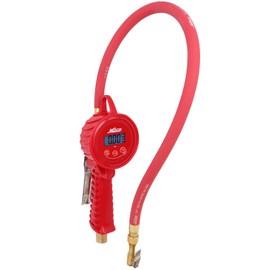 Milton Pneumatic Tool 555e Digital Tire Inflator Gauge with Hose, Used on Multiple Vehicle Types, Measures in PSI, BAR, kPa, kg/cm2 5-220 PSI, Includes EZ-Lock Air Chuck, Backlit Display, Batteries