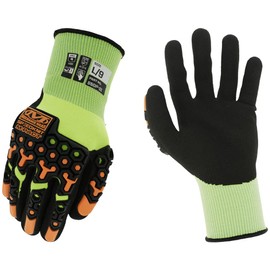 Mechanix Wear: ANSI A4 Cut Resistant Nitrile Coated SpeedKnit M-Pact Heavy Duty Work Gloves - Touch Capable, D3O Technology, High Abrasion Resistant (Green, XX-Large)