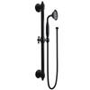 Brass Shower Slide Bar with Handheld Shower Head, Adjustable Height