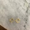 Unbranded Sterling Silver Simulated Diamond Drop Bar Miniature Gold Earrings