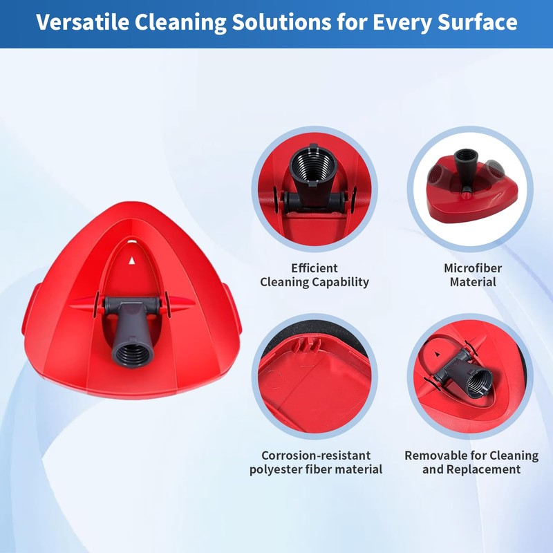 9-Pack Mop Head Replacements for ocedar, 1 Washable Floor Head