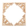MUXSAM 6*6cm Wood Carving Decal Corner Wood Applique Decorative Moulding