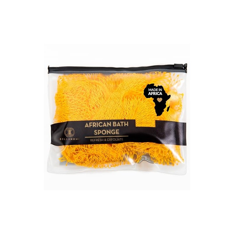 Bellanomi Esponja Exfoliante Africana Auténtica Origen Ético Nigeria 114 Largo