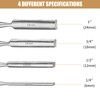 Set of 4 Wooden Chisel Set, Round Curved Hollow Chisel