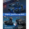 ECCPP 20 Pieces +2 Keys Wheel Lug Nuts 12X1.5 Black