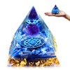 Tyuodna Orgonite Pyramid Crystal Energy Tower, Handmade Chakra Healing Crystals