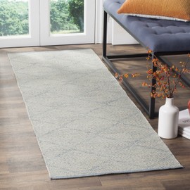 Safavieh Montauk Collection MTK821B Handmade Cotton Runner, 2'3" x 7' , Light Blue