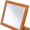 HomeRoots Brown Rectangle Makeup Shaving Tabletop Mirror