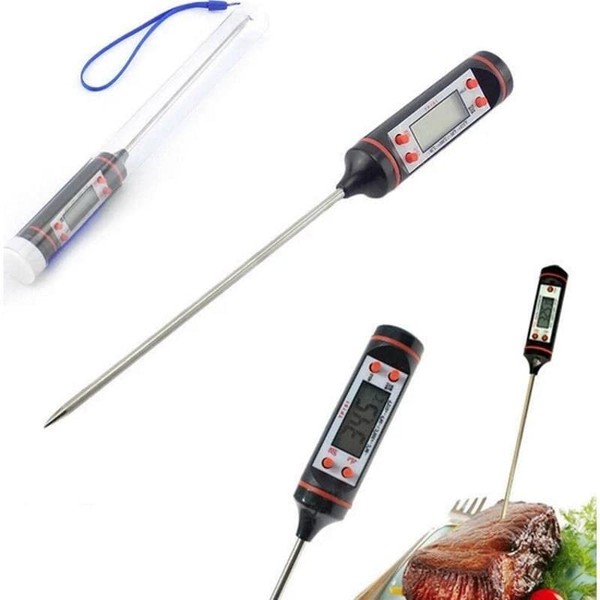 Dijital Mutfak Termometresi - Sıcaklık Ölçer Gıda, Yemek, Et, Süt