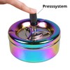 kogu Rotating Ashtray in Rainbow Design, Colourful Shiny, 11 cm