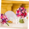iplusmile 5 Sets Acrylic Blank Wedding Table Signs with Bases