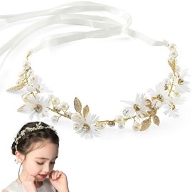 Xrten Floral Headband Flower-Leaf Bridal Head Pieces Princess Crystal Girl Wedding Hair Accessories Rhinestone Headpiece