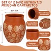Ninehaoou 2 Pcs 16 oz Cantaritos De Barro, Dia De