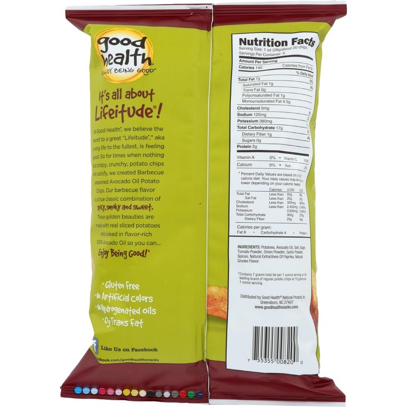 Good Health Avocado Oil Kettle Style Barbecue Chips 5 oz.