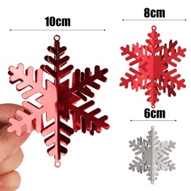 BHGT Pack of 3 Christmas Cutting Dies Snowflakes as Pendants Christmas Tree Decoration Christmas Tree Window Decoration Embossing Stencils 3D Stencils Cutting Dies for DIY Crafts Scrapbooking