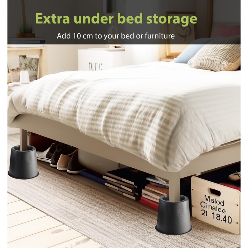 OXENDURE 4" Strong Bed & Furniture Lifters - Your Ideal