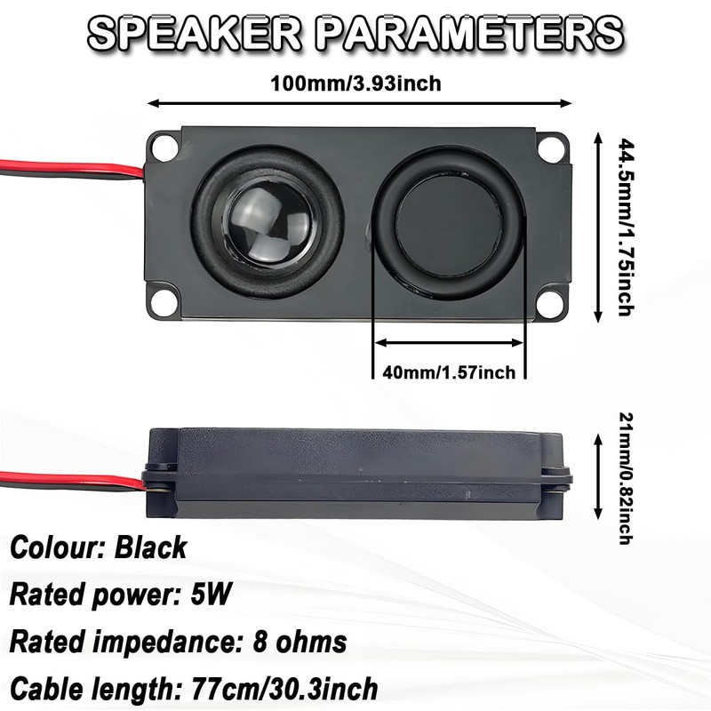 JYUDAUFU Speaker 5 Watt 8 Ohm Double Cavity Mini Speaker,