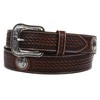 ARIAT Men's Basket Stamp Circle Concho Belt, Tan, 40