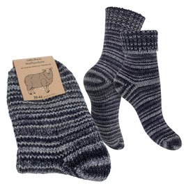 Celodoro Women's & Men's Mouline Wool Socks with Cuff, gray