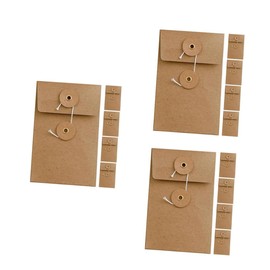 NUOBESTY 3sets Retro Information Bag Vintage Envelopes Invitation Envelopes DIY Envelope Kraft Paper 5pcs*3
