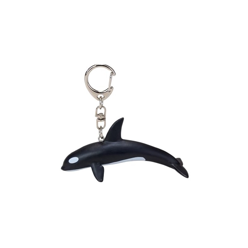 Mojo 387604 Animal Figure Keychain Orca, Black