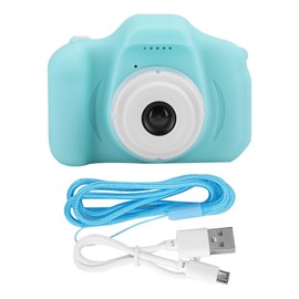 HD Cartoon Digital Video Camera Toy DIY Photos Video Recording for Children KidsGreen