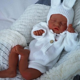 AuroraVita 17.7in Realistic Reborn Baby Doll Full Silicone Soft Girl Not Vinyl with Toy Accessories Suitable for Kids