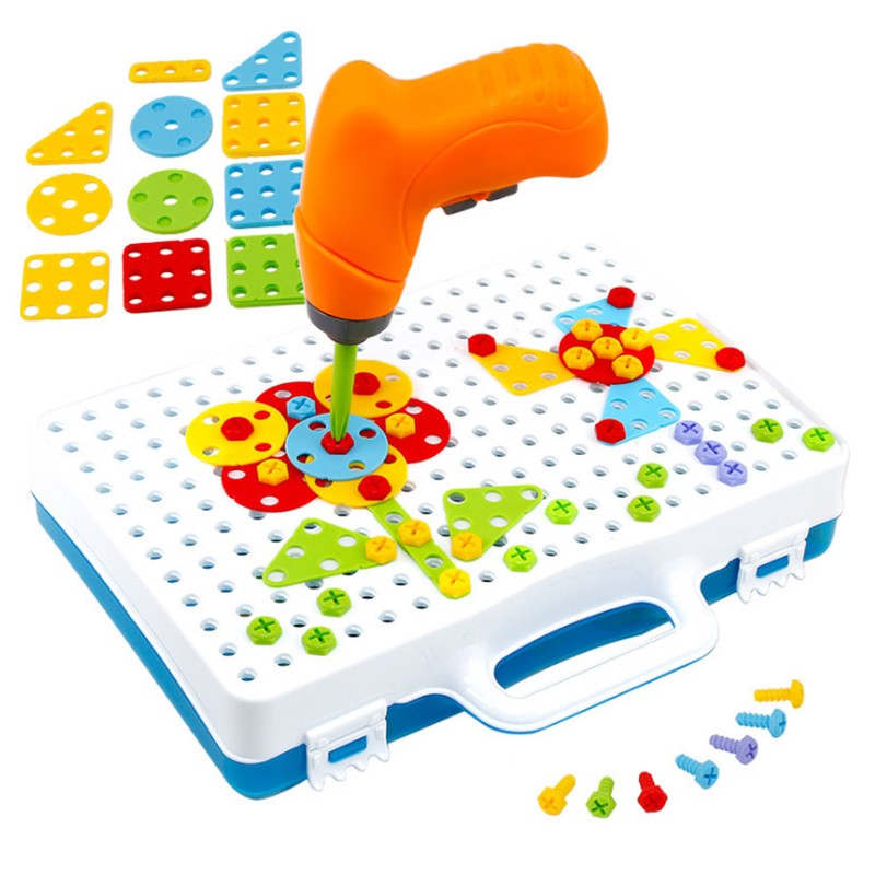 Electric Drill Nut Disassembly Puzzle Toy Children DIY Disassembly Three