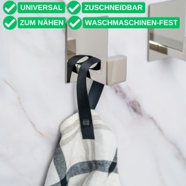 Sew On Towel Hangers, 24 Pieces, 180 x 12 mm Loops, Six Colors Set, Hanger Holder for Tea Towel, Bath Towel, Rags, Cloth, Decorative, Camping Accessories, Towel Rack