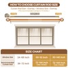 KAMANINA 1 Inch Double Curtain Rods for Windows 72 to