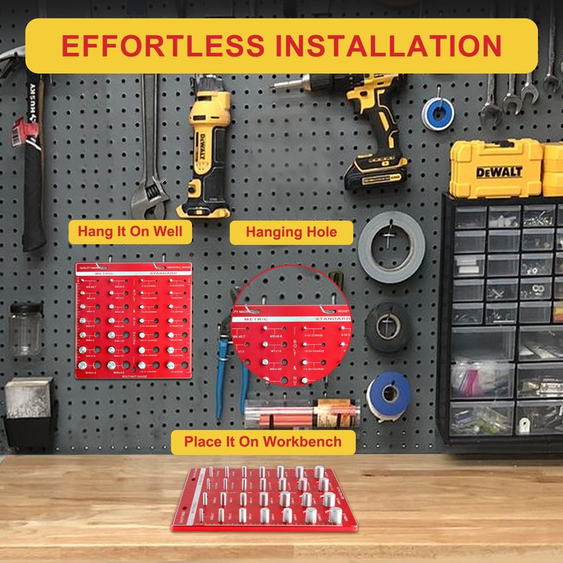 Thread Checker：Nut and Bolt Thread Checker Thread Identifier Gauge Nut